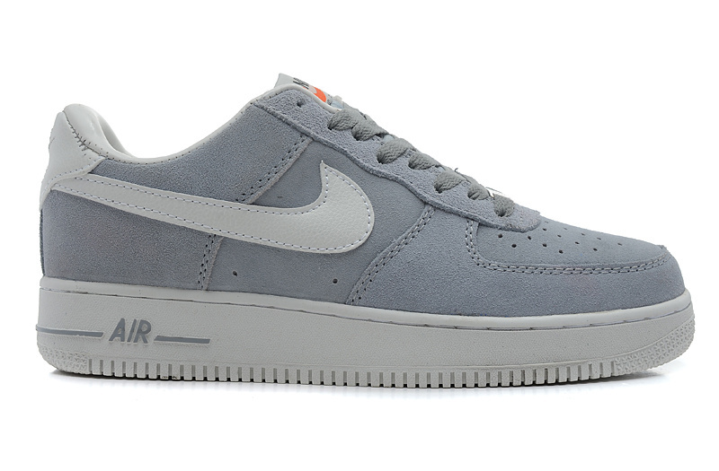 Nike Air Force 1 Low Super soft suede Blazer Grey White Sneaker